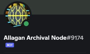 image of the profile for the Allagan Archival Node discord bot